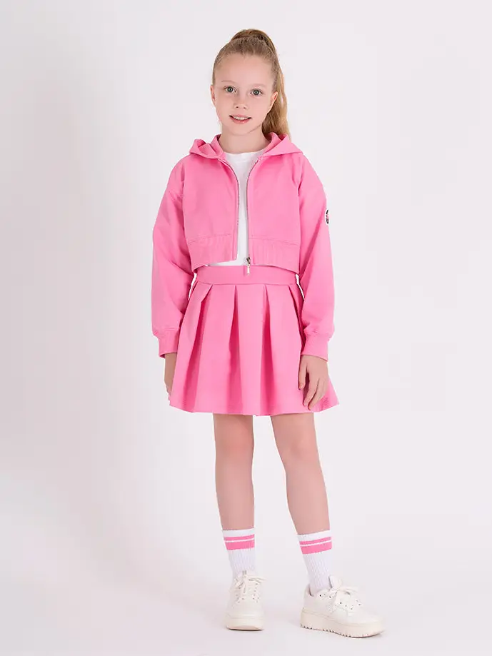 Survêtement à jupe rose | 2 pièces